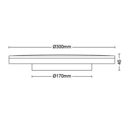 Philips - LED Hämardatav laevalgusti SCENE SWITCH LED/18W/230V d. 30 cm 4000K must