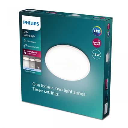 Philips - LED Hämardatav laevalgusti SCENE SWITCH LED/18W/230V d. 30 cm 4000K valge