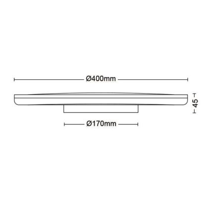 Philips - LED Hämardatav laevalgusti SCENE SWITCH LED/22W/230V d. 40 cm 2700K must