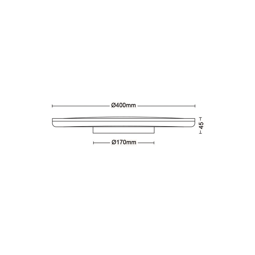 Philips - LED Hämardatav laevalgusti SCENE SWITCH LED/22W/230V d. 40 cm 2700K must