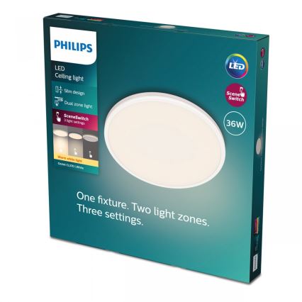 Philips - LED Hämardatav laevalgusti SCENE SWITCH LED/36W/230V d. 50 cm 2700K valge