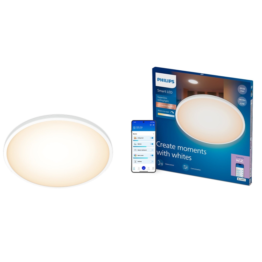 Philips - LED Hämardatav laevalgusti SUPERSLIM LED/32W/230V 2700-6500K Wi-Fi