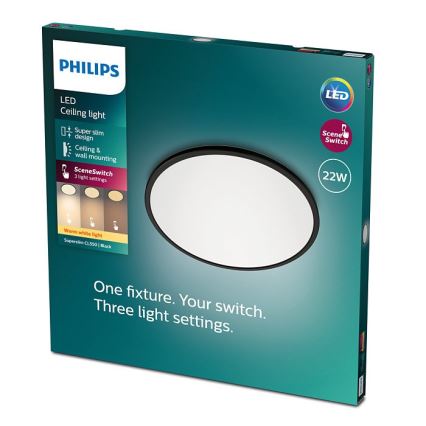 Philips - LED Hämardatav laevalgusti SUPERSLIM SCENE SWITCH LED/22W/230V