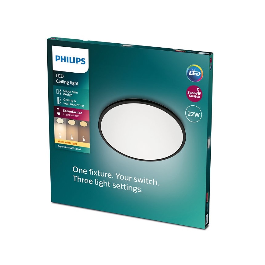 Philips - LED Hämardatav laevalgusti SUPERSLIM SCENE SWITCH LED/22W/230V