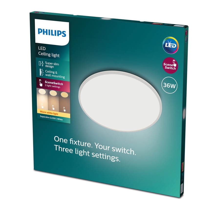 Philips - LED Hämardatav laevalgusti SUPERSLIM SCENE SWITCH LED/36W/230V