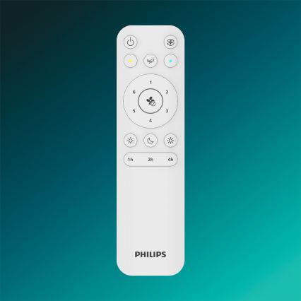 Philips - Hämardatav LED-laeventilaator OLAS LED/24W/230V, läbimõõt 132 cm, must/pruun + kaugjuhtimispult