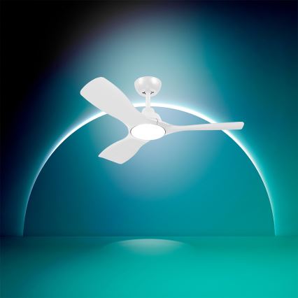 Philips - Hämardatav LED-laeventilaator OLAS LED/24W/230V Ø 106 cm valge + kaugjuhtimispult