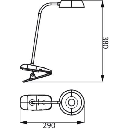 Philips - LED Hämardatav lamp klambriga DONUTCLIP LED/3W/5V CRI 90 roosa