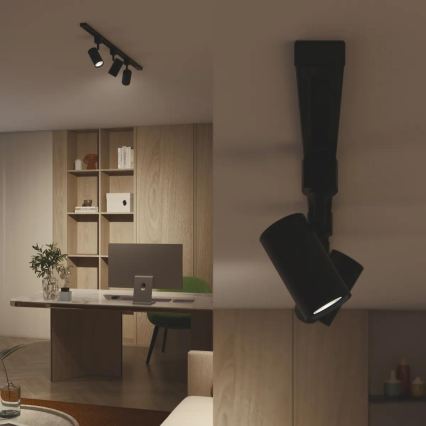 Philips - LED hämardatav suunatav valgusti siinisüsteemis EASYLINK 3xGU10/6,2W/230V 2200-2700K 1m must