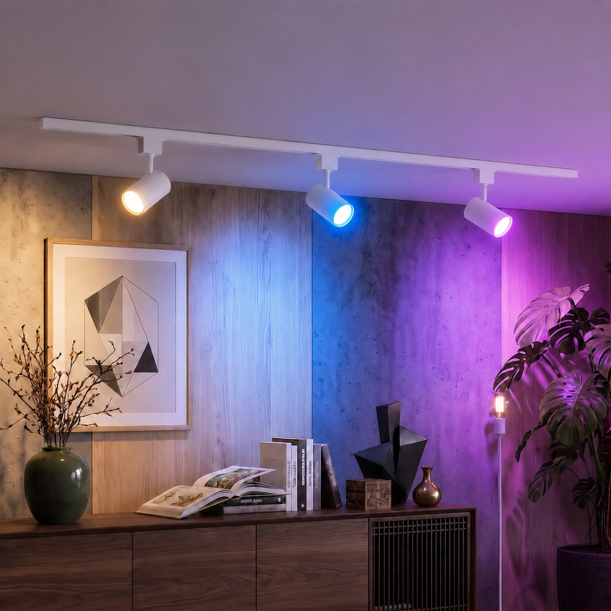 Philips - LED RGBW hämardatav punktvalgusti liistvalgustussüsteemis EASYLINK HUE 3xGU10/4,7W/230V 2200-6500K 1m valge + Hue bridge