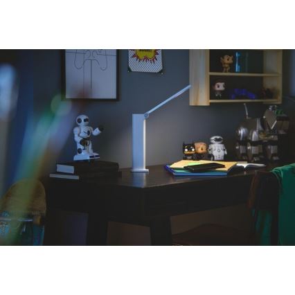 Philips - LED Hämardatav puutetundlik laualamp AMBER LED/5W/5V 1800 mAh valge