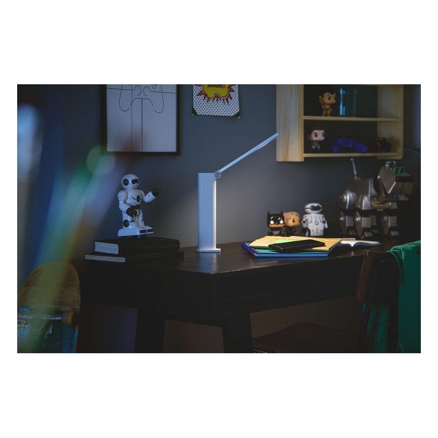 Philips - LED Hämardatav puutetundlik laualamp AMBER LED/5W/5V 1800 mAh valge