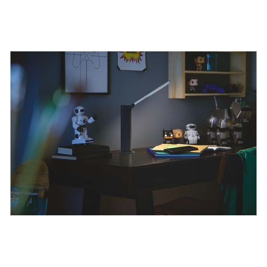 Philips - LED Hämardatav puutetundlik laualamp AMBER LED/5W/5V must