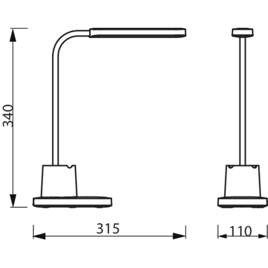 Philips - LED Hämardatav puutetundlik laualamp BUCKET LED/7W/5V 1800 mAh 3000/4000/5700K CRI 90