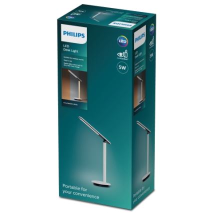 Philips - LED Hämardatav puutetundlik laualamp ROCK LED/5W/5V 1800 mAh
