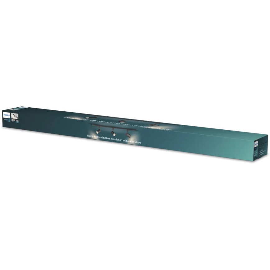 Philips - LED RGBW hämardatav suunavalgusti rööpasüsteemis EASYLINK HUE 3xGU10/4,7W/230V 2200-6500K 1m must