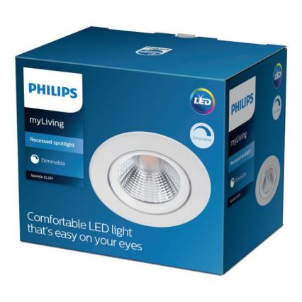 Philips - LED Hämardatav süvistatav valgusti SPARKLE LED/5,5W/230V valge