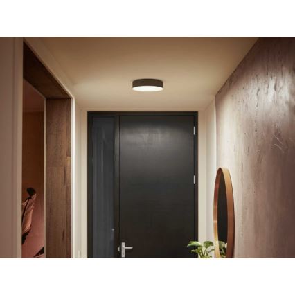 Philips - LED Hämardatav laevalgusti Hue LED/9,6W/230V 2200-6500K d. 261 mm must + kaugjuhtimispult