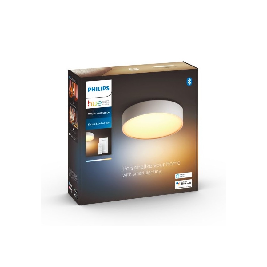 Philips - LED Hämardatav laevalgusti Hue LED/9,6W/230V 2200–6500K d. 261 mm valge + kaugjuhtimispult