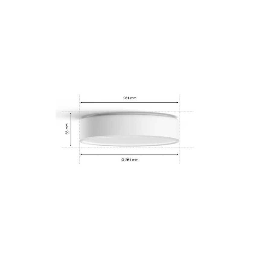 Philips - LED Hämardatav laevalgusti Hue LED/9,6W/230V 2200–6500K d. 261 mm valge + kaugjuhtimispult