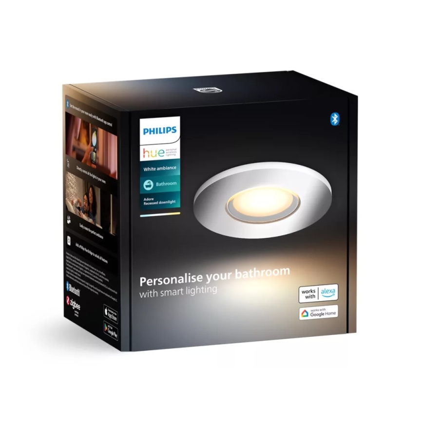 Philips - LED Hämardatav süvistatav valgusti vannituppa Hue ADORE BATHROOM 1xGU10/4,2W/230V 2200-6500K IP44