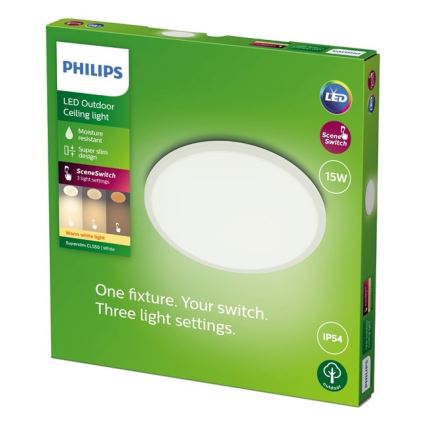 Philips - LED Hämardatav välivalgusti SCENE SWITCH LED/15W/230V IP54 valge