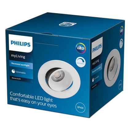 Philips - LED Hämardatav vannitoa süvistatav valgusti ABROSA LED/9W/230V IP44