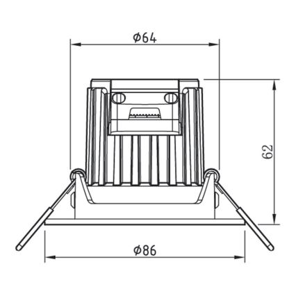 Philips - LED Hämardatav vannitoa süvistatav valgusti ABROSA LED/9W/230V IP44