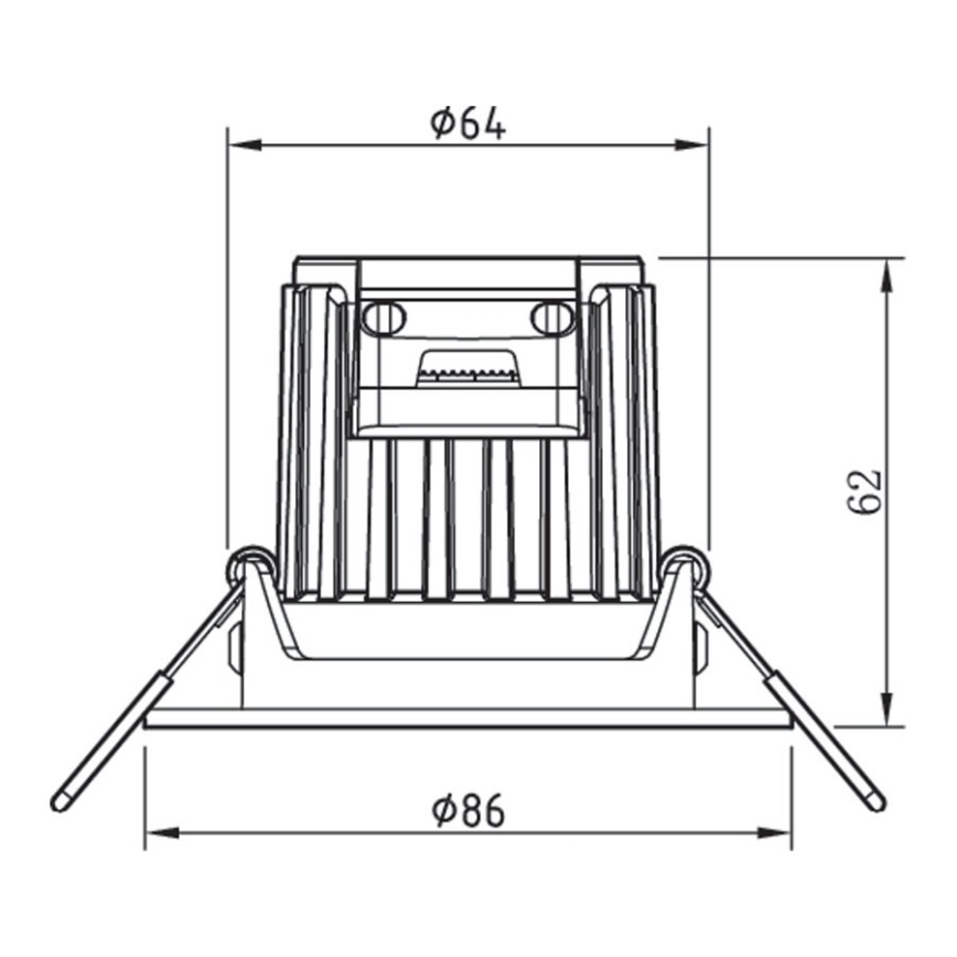 Philips - LED Hämardatav vannitoa süvistatav valgusti ABROSA LED/9W/230V IP44