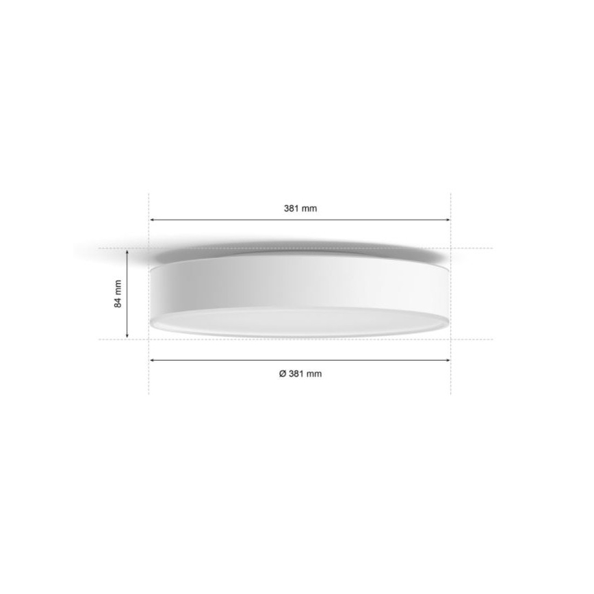 Philips - LED Hämardatav vannitoavalgusti Hue DEVERE LED/19,2W/230V IP44 d. 381 mm 2200-6500K+ pult