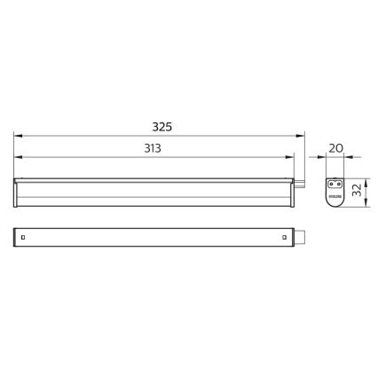 Philips - LED Kapialune valgusti kööki PROJECTLINE LED/3,4W/230V 3000/4000/6500K