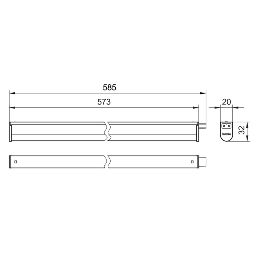Philips - LED Kapialune valgusti kööki PROJECTLINE LED/6,5W/230V 3000/4000/6500K