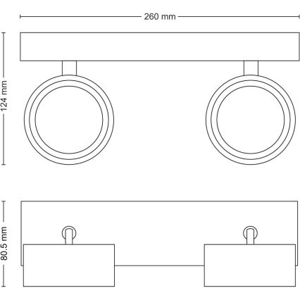 Philips - LED Kohtvalgusti 2xLED/5,5W/230V must