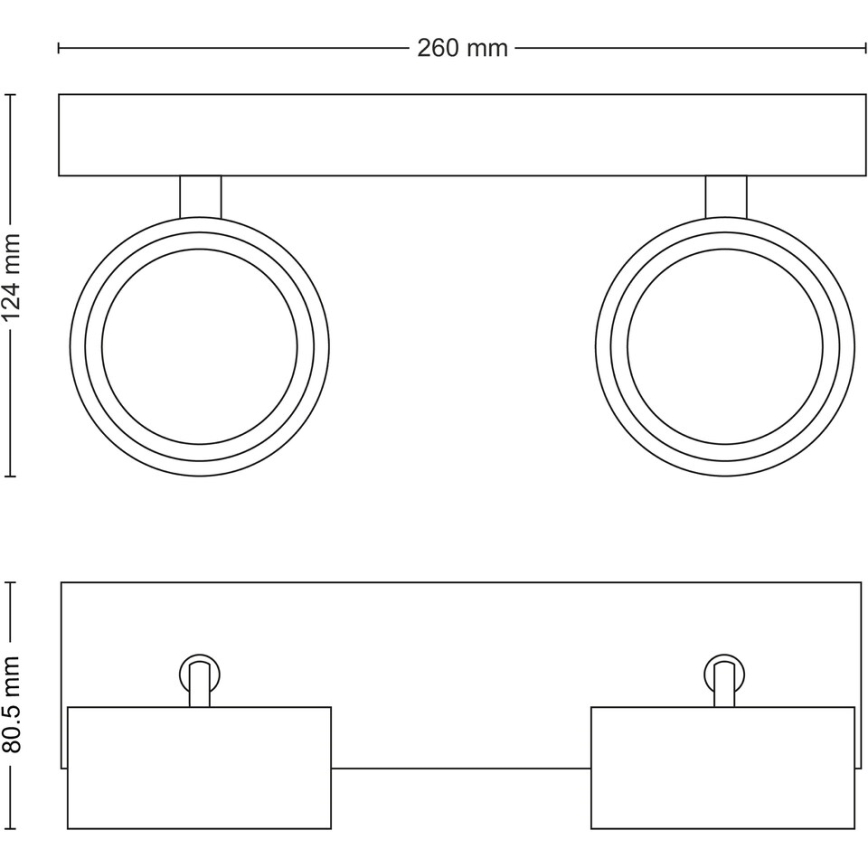 Philips - LED Kohtvalgusti 2xLED/5,5W/230V must