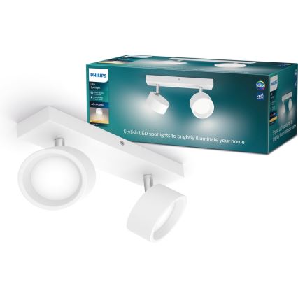 Philips - LED Kohtvalgusti 2xLED/5,5W/230V valge
