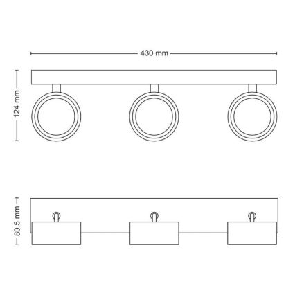 Philips - LED Kohtvalgusti 3xLED/5,5W/230V valge