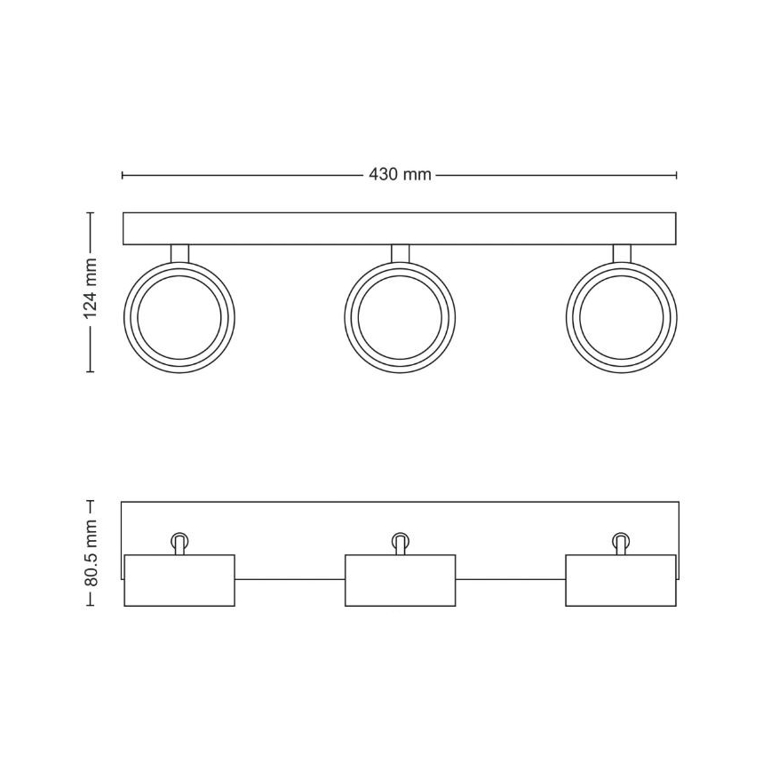Philips - LED Kohtvalgusti 3xLED/5,5W/230V valge