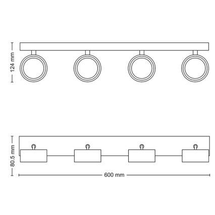 Philips - LED Kohtvalgusti 4xLED/5,5W/230V valge