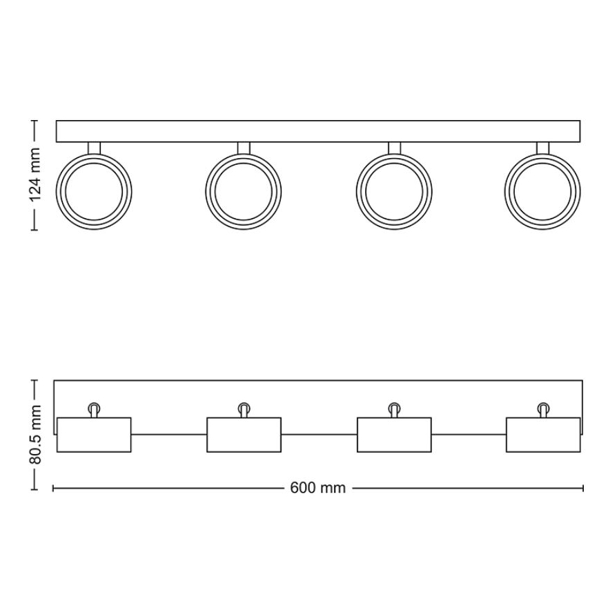 Philips - LED Kohtvalgusti 4xLED/5,5W/230V valge