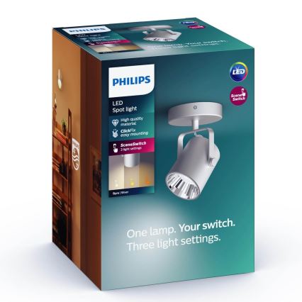 Philips - LED Kohtvalgusti SCENE SWITCH BYRE LED/4,3W/230V 2200/2500/2700K