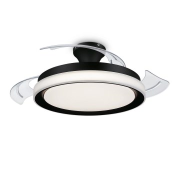 Philips-LED Laevalgusti ventilaatoriga BLISS LED/35W/230V 5500/4000/2700K must + kaugjuhtimispult