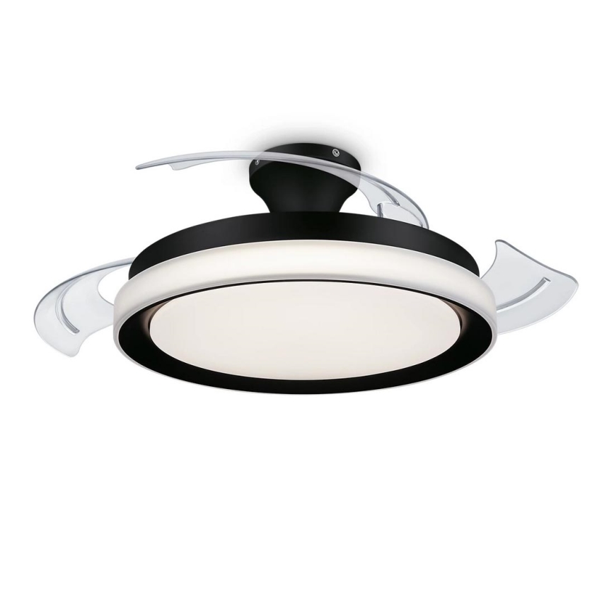 Philips-LED Laevalgusti ventilaatoriga BLISS LED/35W/230V 5500/4000/2700K must + kaugjuhtimispult