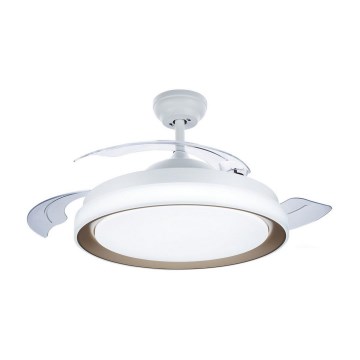 Philips-LED Laevalgusti ventilaatoriga LED/35W/230V 5500/4000/2700K + kaugjuhtimispult kuldne