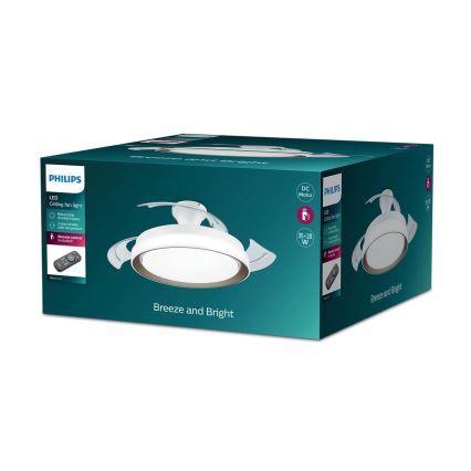 Philips-LED Laevalgusti ventilaatoriga LED/35W/230V 5500/4000/2700K + kaugjuhtimispult kuldne