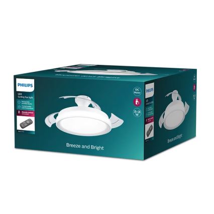 Philips - LED Laevalgusti ventilaatoriga BLISS LED/35W/230V 5500/4000/2700K valge + kaugjuhtimispult