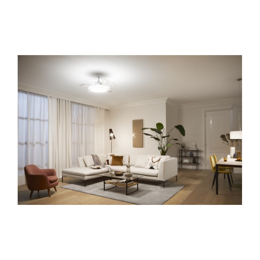 Philips - LED Laeventilaator LED/35W/230V 5500/4000/2700K valge + kaugjuhtimispult