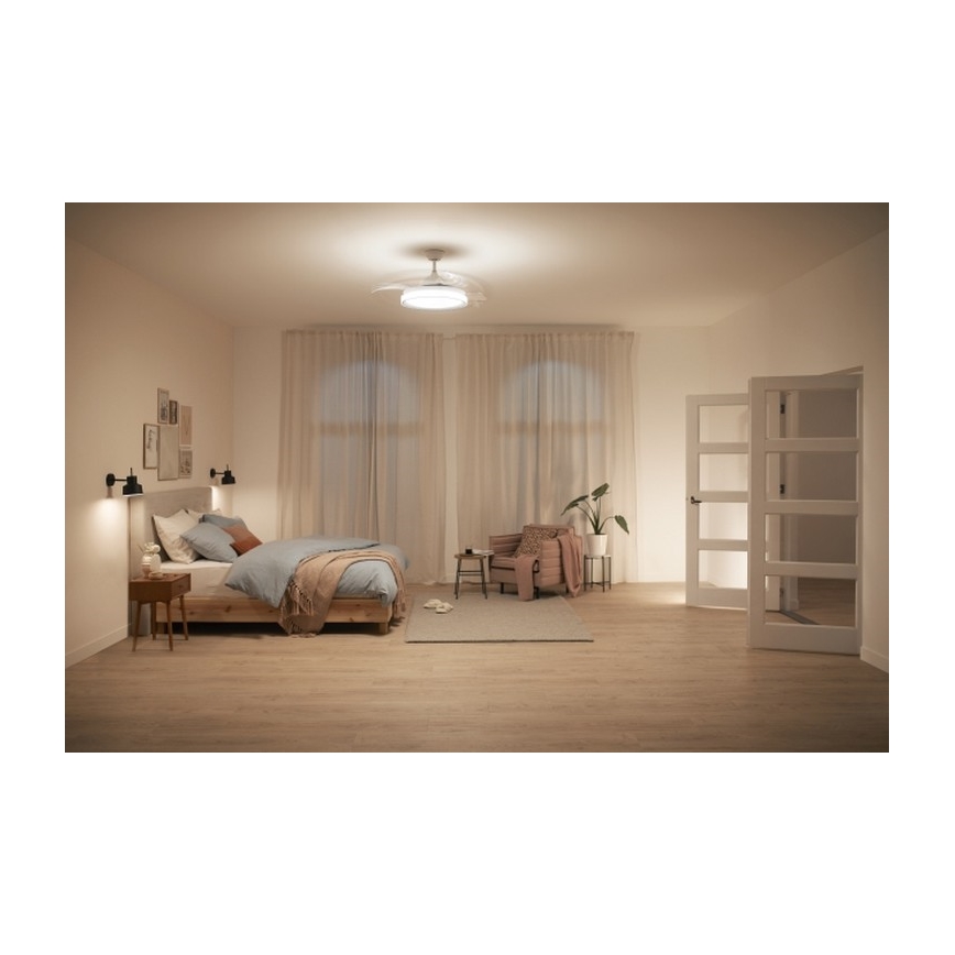 Philips - LED Laeventilaator LED/35W/230V 5500/4000/2700K valge + kaugjuhtimispult