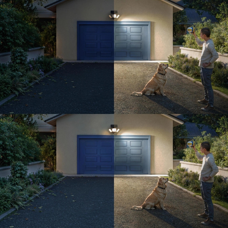 Philips - LED päikesepaneeliga seinavalgusti anduriga ZYREN LED/24,5W/3,7V 2600 mAh 3000K IP65