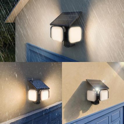 Philips - LED päikesepaneeliga seinavalgusti anduriga ZYREN LED/24,5W/3,7V 2600 mAh 3000K IP65