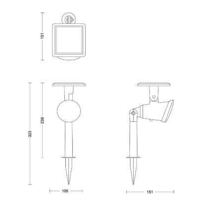 Philips - LED Päikesepaneeliga kohtvalgusti JIVIX LED/1,4W/3,7V 1800 mAh IP44